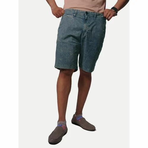 Rad Prix Men DarkBlue Acid washed Denim Casual Shorts