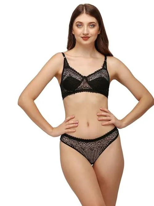 KATHTHAI Bra | Panty | Bra & Panty Set | Women Underwire | Honymoon Lingerie Bra Panty Set | Floral Lace | Lingerie & Innerwear | Underwire bra set | Matching bra and panty set | Comfortable bra panty set | Everyday bra panty set-40