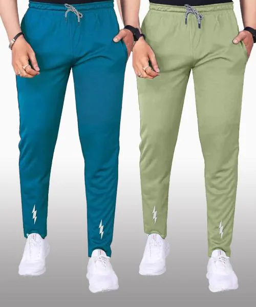 Buy Urban Buccachi Men Multicolor Solid Lycra Blend Track Pants (L ...