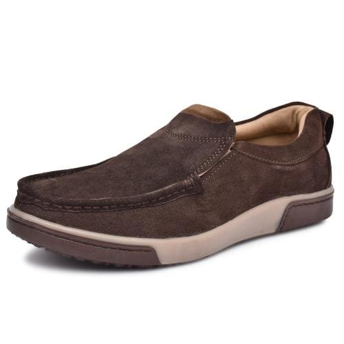 Buy RECAN Men's Brown Suede Leather Comfortable SlipOn Loafers Online