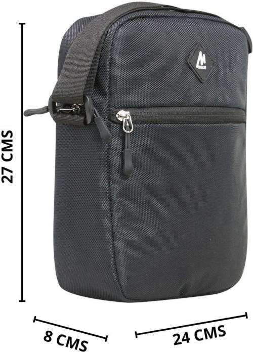 Mike Bags Black Polyester Solid Messenger Bag V2 Backpack - 5 L