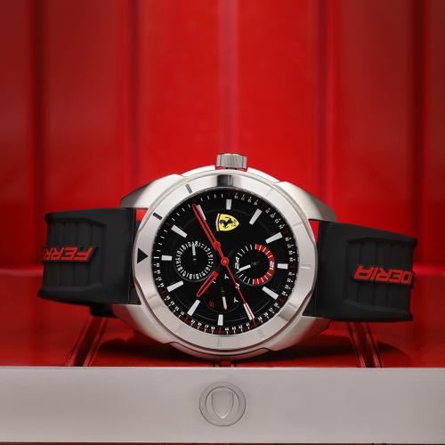 SCUDERIA FERRARI FORZA Multifunction Black Round Dial Men's Watch- 0830546