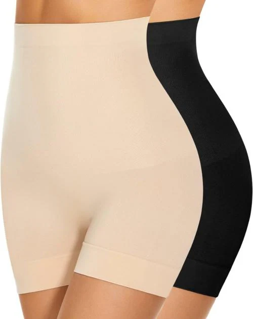 KATHTHAI Shapewear | Tummy Tucker Women | Body Shaper for Women | Shapewear for Women | Thigh Shaper for Women | Shaper Pant for Women | Skin Shaper | Black Shaper-XL