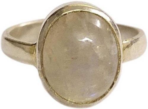 Chopra Gems & Jewellery Gold Plated Metal Moonstone Ring (Men) - Free Size