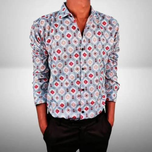 Young Gn Men's Printed Formal Shirts for Men | Cotton Men's Wear for Office Wear Slim Fit Full Sleeve Shirt for Men and Large Size