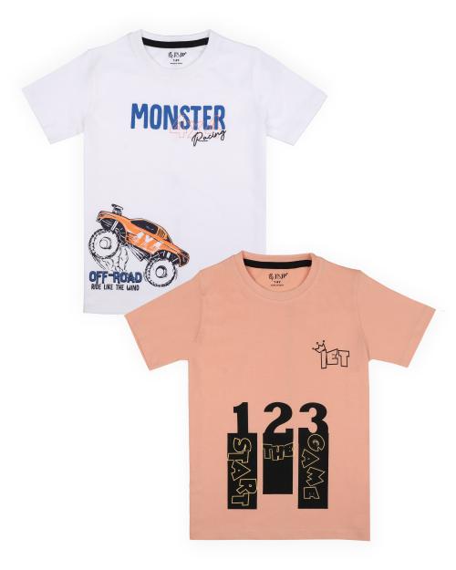 J & JP boys printed trending tshirts - 8-9 Y