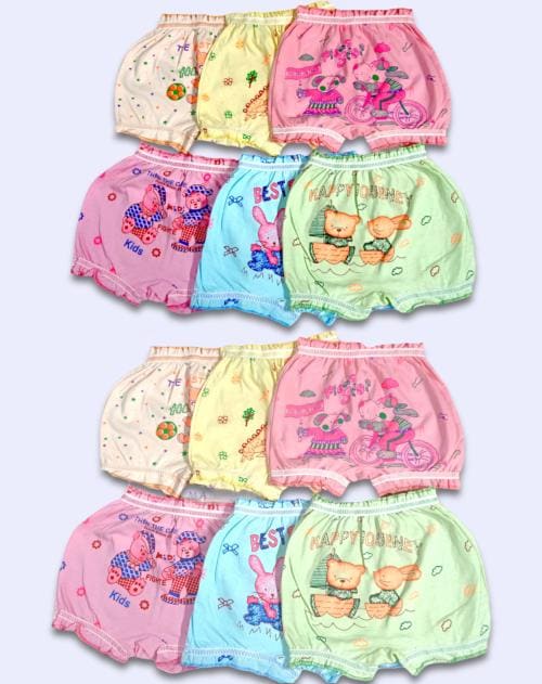 TwoLover Printed Cotton Brief Panties Innerwear Bloomers for Baby Girls and Baby Boys: Regular Size with Comfortable Fit