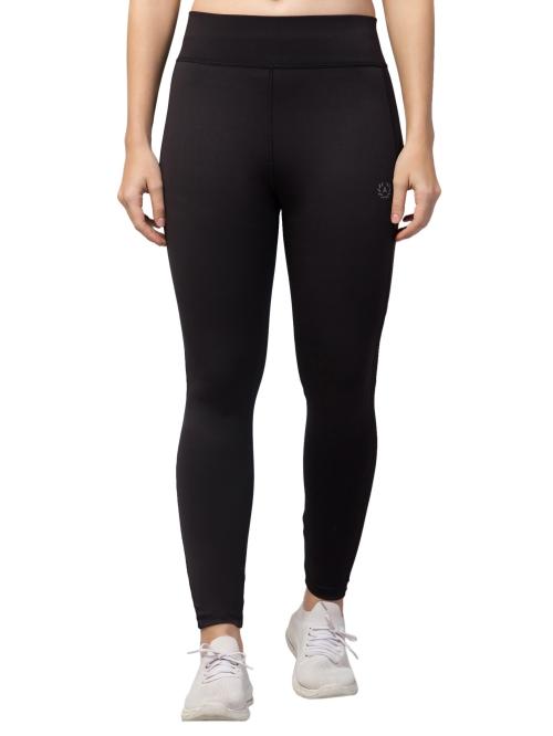 A PASSION Slim Fit High Rise Stretchable Solid Nylon Rayon Blended Ankle Length Jeggings for Women/Girls (Black) Size-Medium