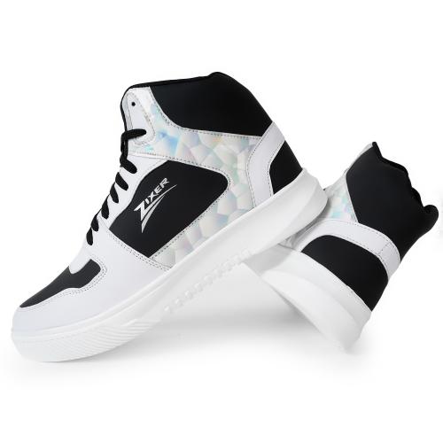 Zixer GYUKI Mid-top Color Block Street High Ankle Casual Shoes For Men Chunky Fashion Sneakers For Boys| Dancing Shoes High Tops For Men