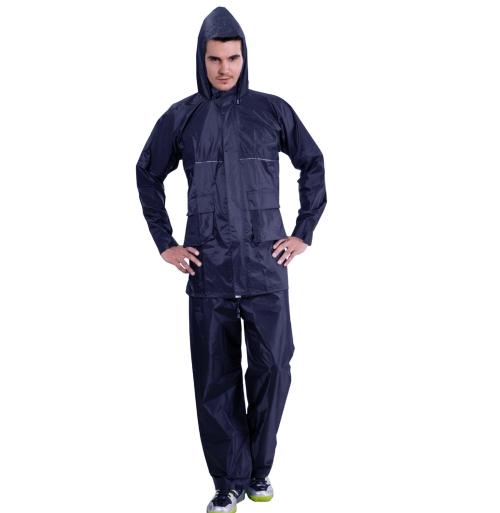 VORDVIGO Rain Coat for Men Waterproof Raincoat with Hood Rain Coat For Men Bike Rain Suit Rain Jacket Suit Size-L (Blue)