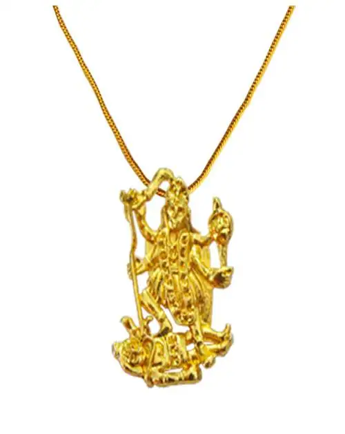 Rich & Famous Religious Navratri Special Mahakali Maa Gold-plated Alloy Pendant For Men & Boys