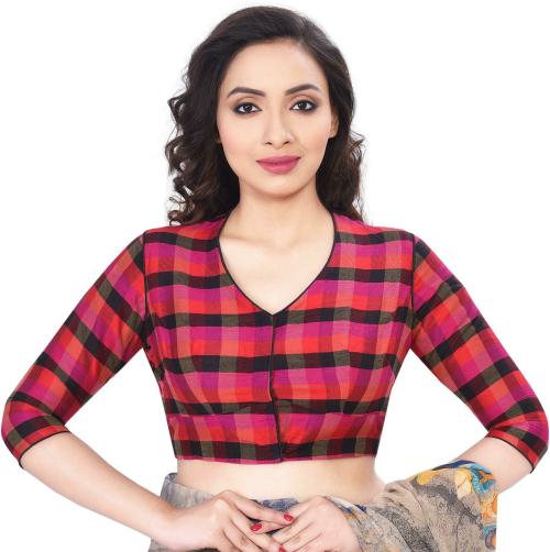 RENE Women Multicolor Woven Design 100% Cotton Blouse