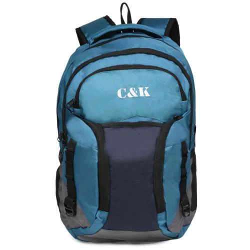 Chris & Kate Polyester 31 LTR Teal Blue Spacious Comfort Casual Backpack|Laptop Bag|School Bag|College Bag