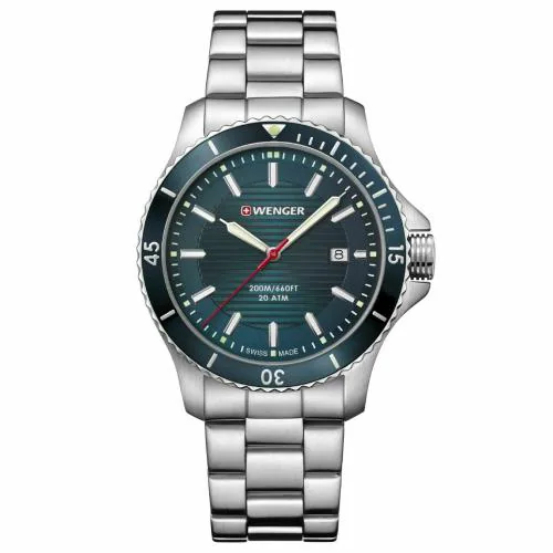 Wenger Swiss Made SEAFORCE Chronograph Blue Dial Men's Watch - 01.0641.129