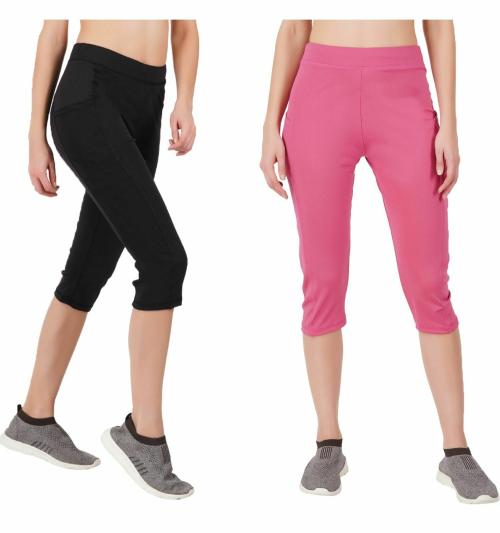 Buy HOTFITS Solid Women Black, Pink Tights Online at Best Prices in India JioMart.