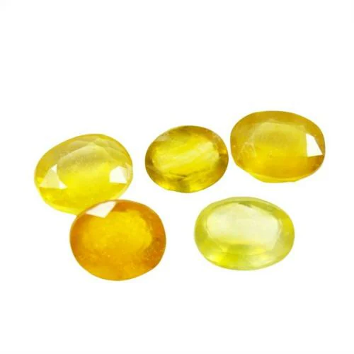 55Carat Natural Yellow Sapphire at Wholesale Rate 10.25 Ratti 9.25 Carat Oval Shape Pukhraj Loose Gemstone 1 Pc