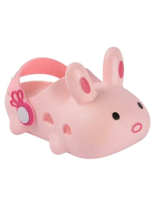 Yellow Bee Bunny Clogs for Girls - Pink