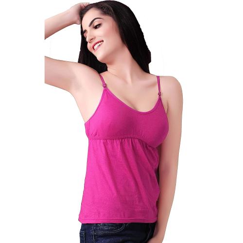Mythili Womens/Girls Cotton Double Layered Seamless Bra Slip Camisole