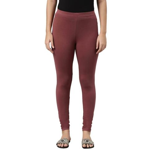 Buy Go Colors Women Purple Solid Stretch Leggings Online at Best Prices