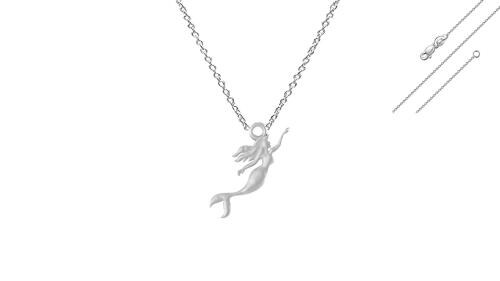 Akshat Sapphire Pure Silver Mermaid Pendant With Chain Suitable For Men and Women