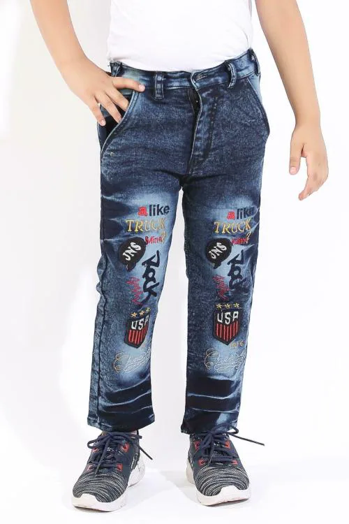 AD & AV Boys Multicolor Solid Denim Single Jeans