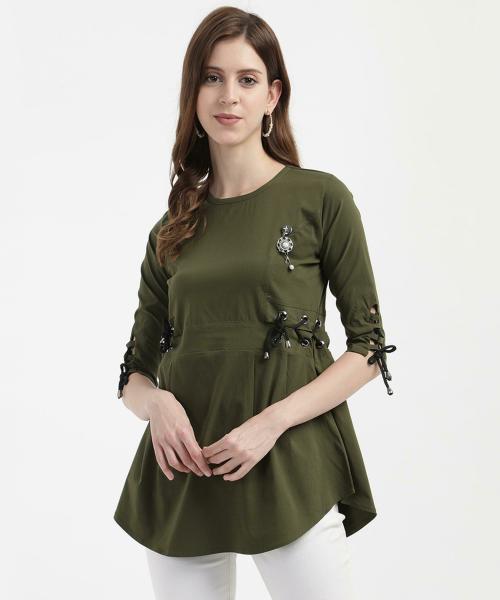 V2KART.COM V2KART.COM Women Full Sleeves Plain Top (Maroon)