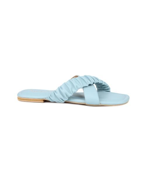 Design Crew Light Blue Flat Sandals