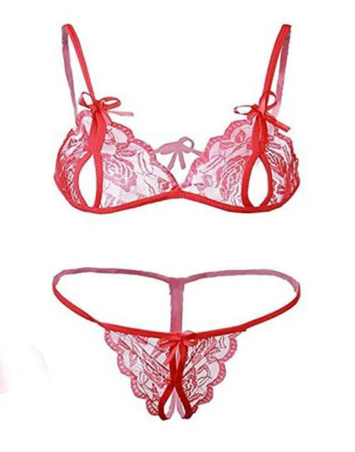 Aamarsh -Women Cotton Bra Panty Set for Lingerie Set ( Pack of 1 ) ( Color : Red )