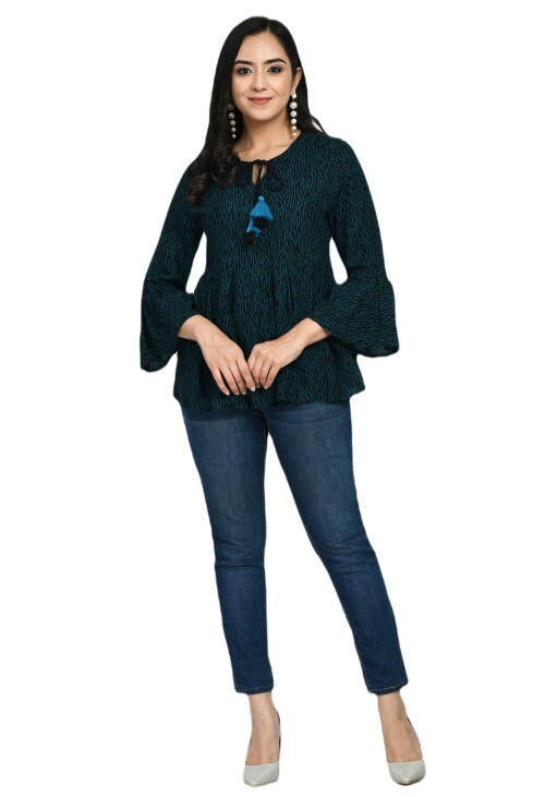 NEEL & NED BLUE SHORT TOP