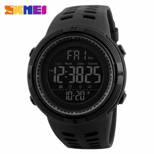 SKMEI Men's Digital Sports Watch 50m Waterproof LED Military Multifunction Smart Watch Stopwatch Countdown Auto Date Alarm - 1251