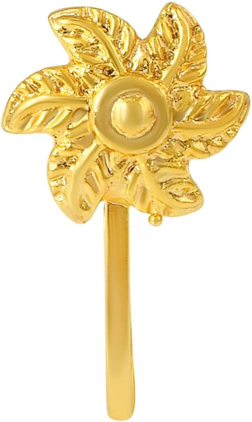 ADMIER Brass Goldplated floral design Marathi Nath 