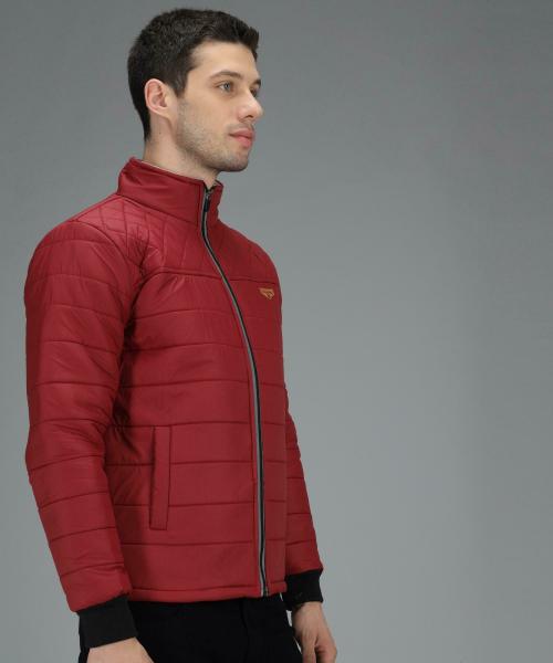 Christy World Men MAROON Quilted Jacket