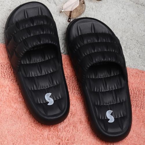 SOLETHREADS | PUFFER Men Sliders | Stylish Trendy | Lightweight | Waterproof | Casual | Comfortable Slippers | Lifestyles | Hiking | Camping | Indoor | Outdoor | Poolside | Everyday Use