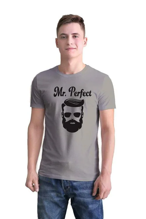 Ultrastyle Mr. Perfect Graphic Printed Tshirt for Men | Regular Fit T-Shirts for Men | Round Neck Men’s Regular T-Shirt | Dry Fit Dot Knit Stylish T-Shirt for Men and Boys