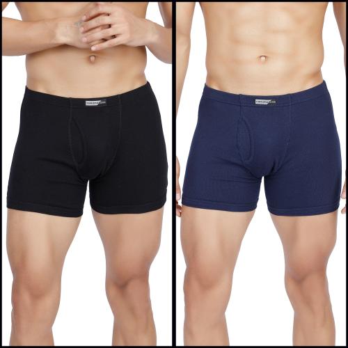Chromozome Men MULTI 7 Solid 100% Cotton Pack of 2 Trunks