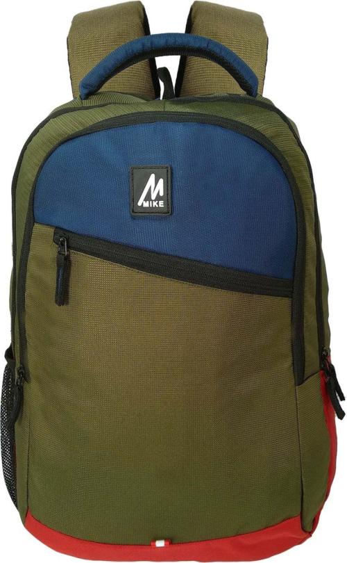 Buy Mike Bags Green Polyester Classic College Laptop Backpack With