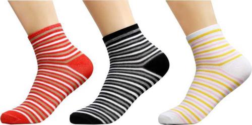 SOFTLOFT Men And Women Red, Black, Yellow Terry Cotton Ankle Length Socks, 15-16 Years (Pack Of 3)