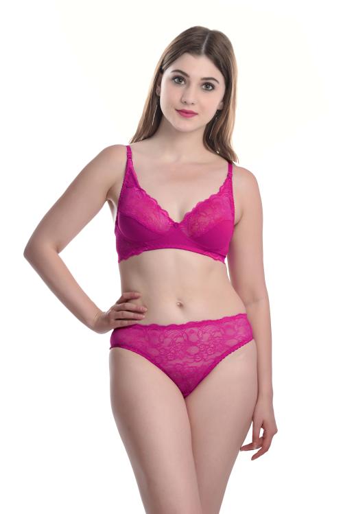 Buy Beach Curve -Women Cotton Bra Panty Set for Lingerie Set ( Pack of 1) (  Color: Pink) Online at Best Prices in India - JioMart.