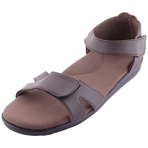 Dia One Brown Orthopedic Sandal PU Sole MCP Insole Diabetic Footwear for Women