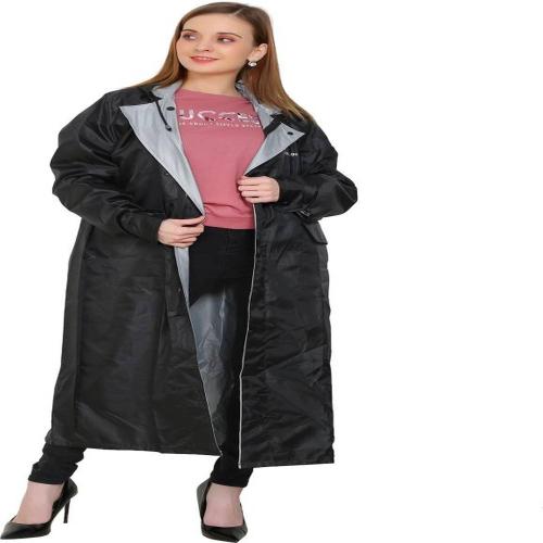YOUTH ROBE Women Black Solid Polyester Raincoat L JioMart