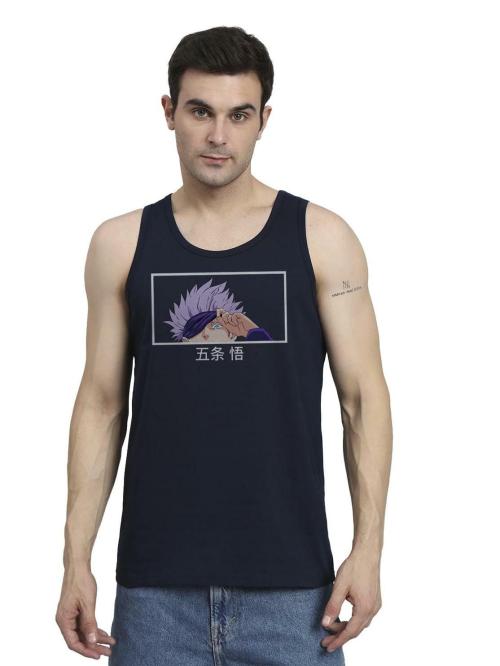 Peppyzone Anime Printed Cotton Tank Top Vest for Men