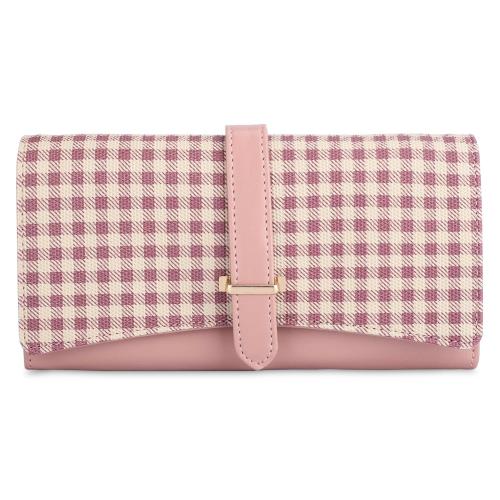 The Clownfish Dhanvi Pink Pvc Wallet Clutch For Women