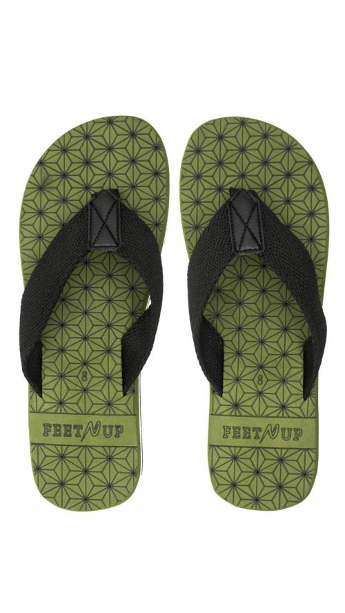 FEETNUP slippers for Men | Flip-Flops and House Slippers | flip flop daily use | chappal | Extra Soft, Lightweight, Comfortable & Casual Footwear (green_3OO1) Size- 10
