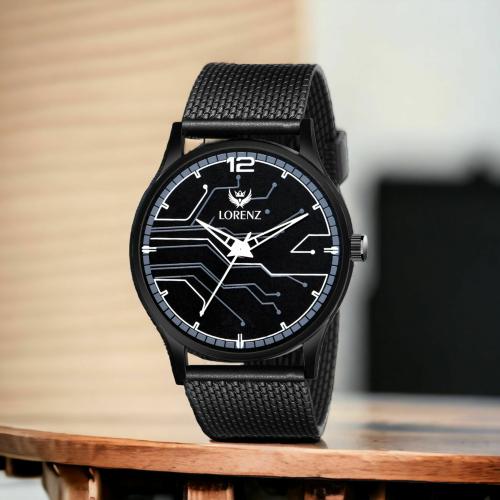 Lorenz Casual Black Dial Analog Watch for Men | Watch for Boys- MK-3057K