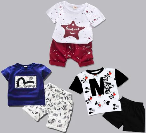 Lofn Stylish Printed Boys Kids Clothing Sets Pack Of 3 - (4-5 Years)