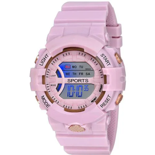 Swadesi Stuff Digital Pink Dial Multi Function Sports Watch - PINK JUICE (Boys & Girls)