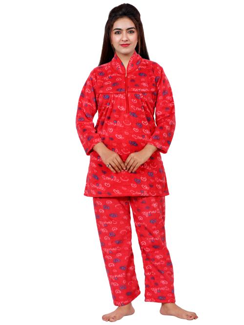 Buy NACNO Women'sGirl's Woolen/Winter Super Soft Top & Pajama Set