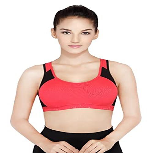 SENSITRA Latest Style Super Comfort Backless Fitness Gym Running Yoga/Exercise - Women's Sports Bra/ Red/36/B Size
