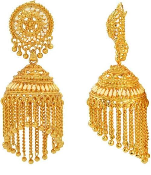 Memior Gold Plated Jhumka Earrings Gold (Women)