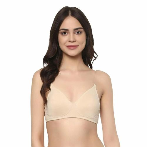 SOIE- Semi/Medium Coverage Non Padded Non Wired Muiltyway Nude Bra-Nude-32B